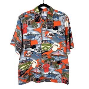 Reyn Spooner MLB San Francisco Giants Scenic Button-Up Hawaiian Shirt Sz S